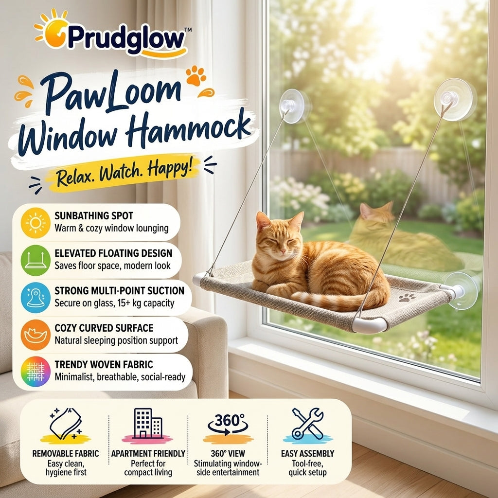 Prudglow™ PawLoom Window Hammock